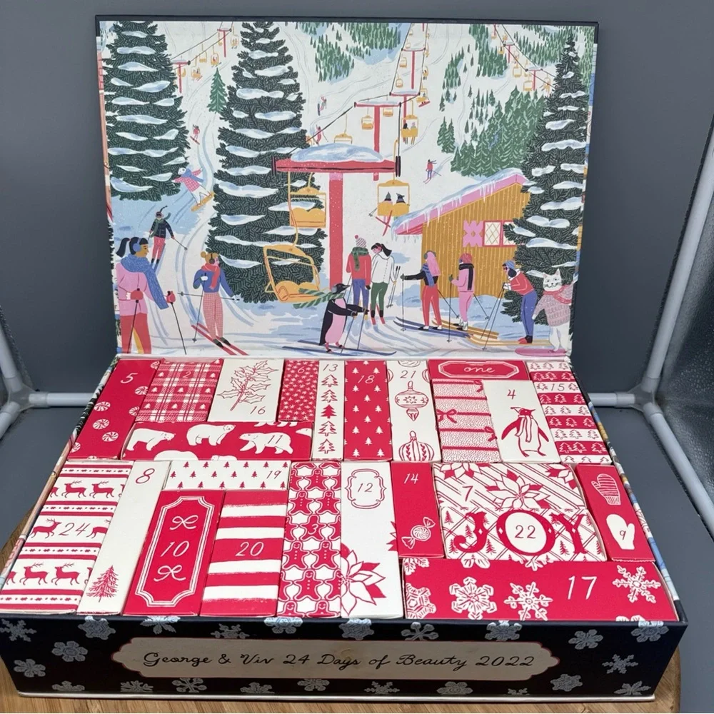 Anthropologie 2022 George & Viv 24‎ Days Of Beauty Advent Box Empty.